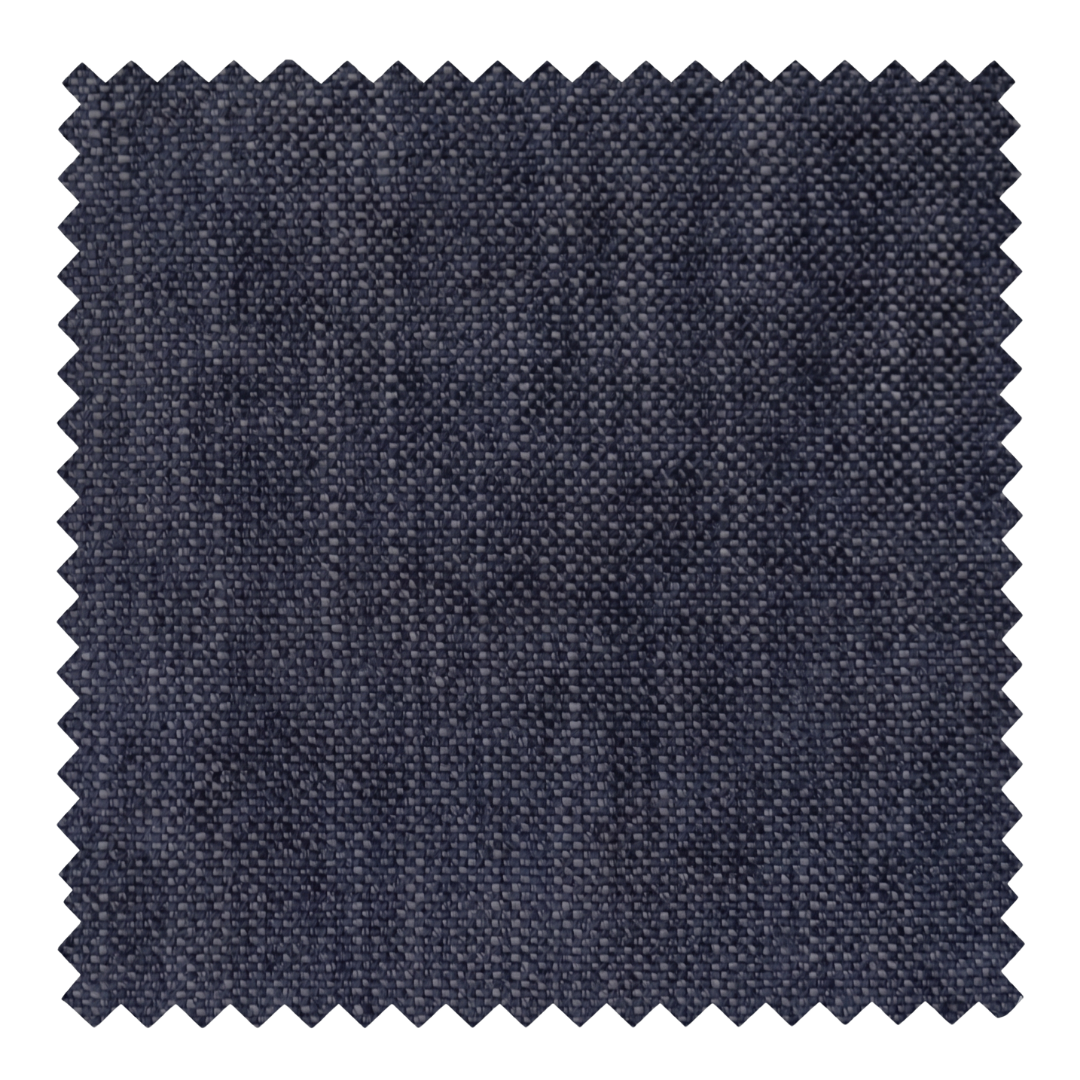 Twilight architectural midnight navy fabric swatch from the Lune collection by Thoa Home featuring a dense, pebbled texture.