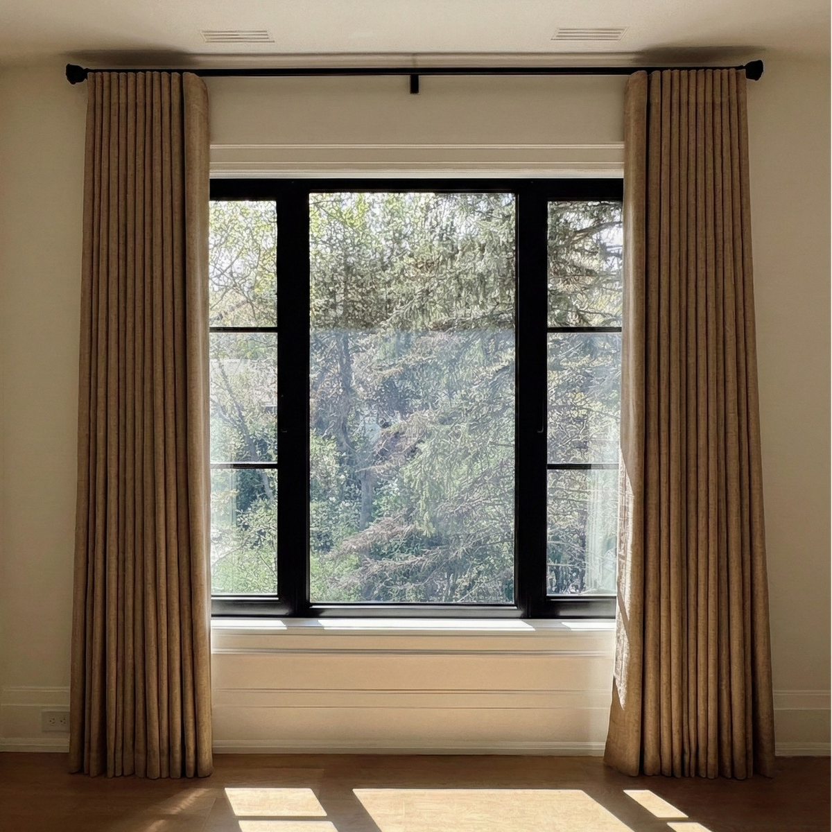 Rêve Collection room darkening custom drapery in Amber — handcrafted linen blend curtains by Thoa Home