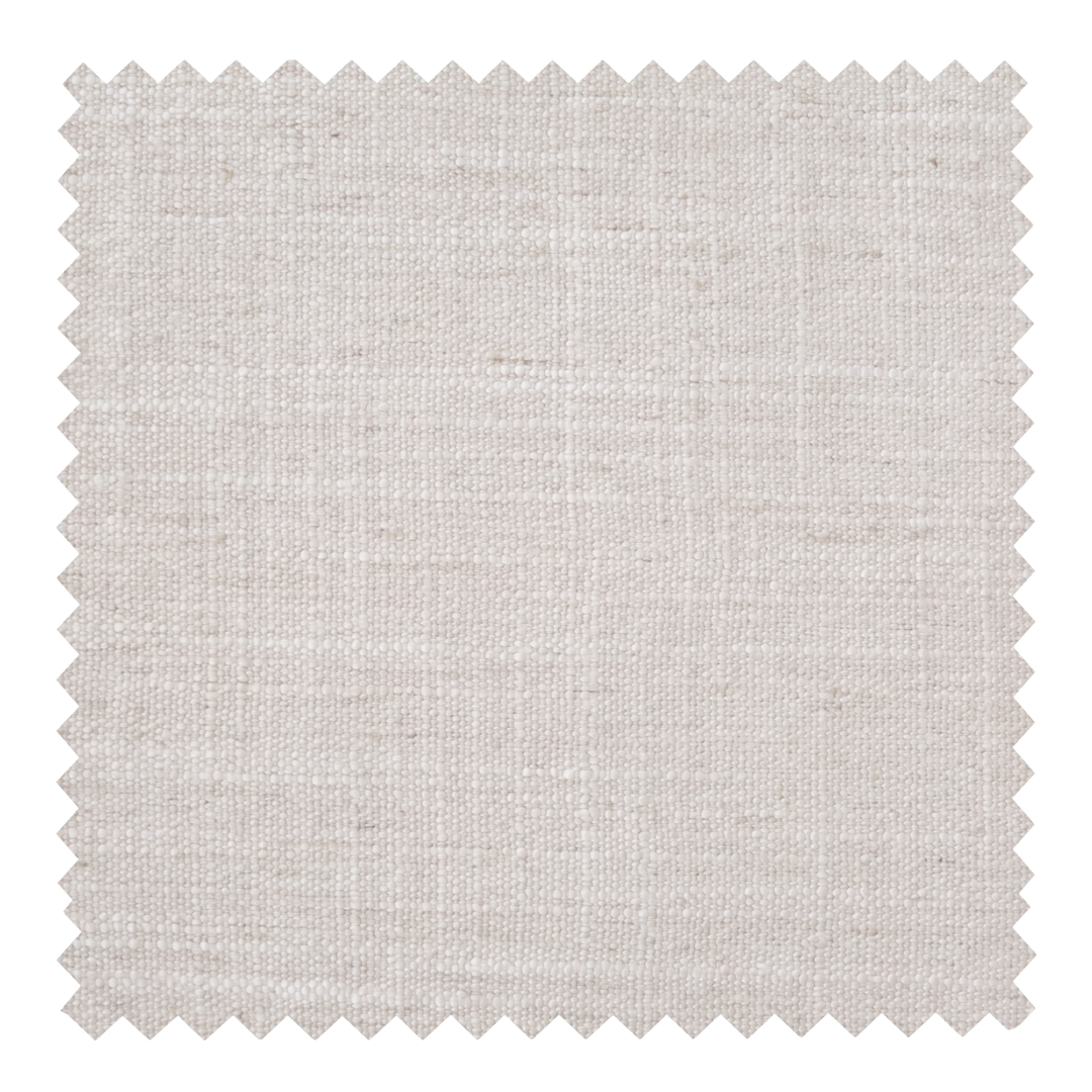 Ecru warm ivory linen blend fabric swatch from the Reve collection by Thoa Home with a micro-textured surface.