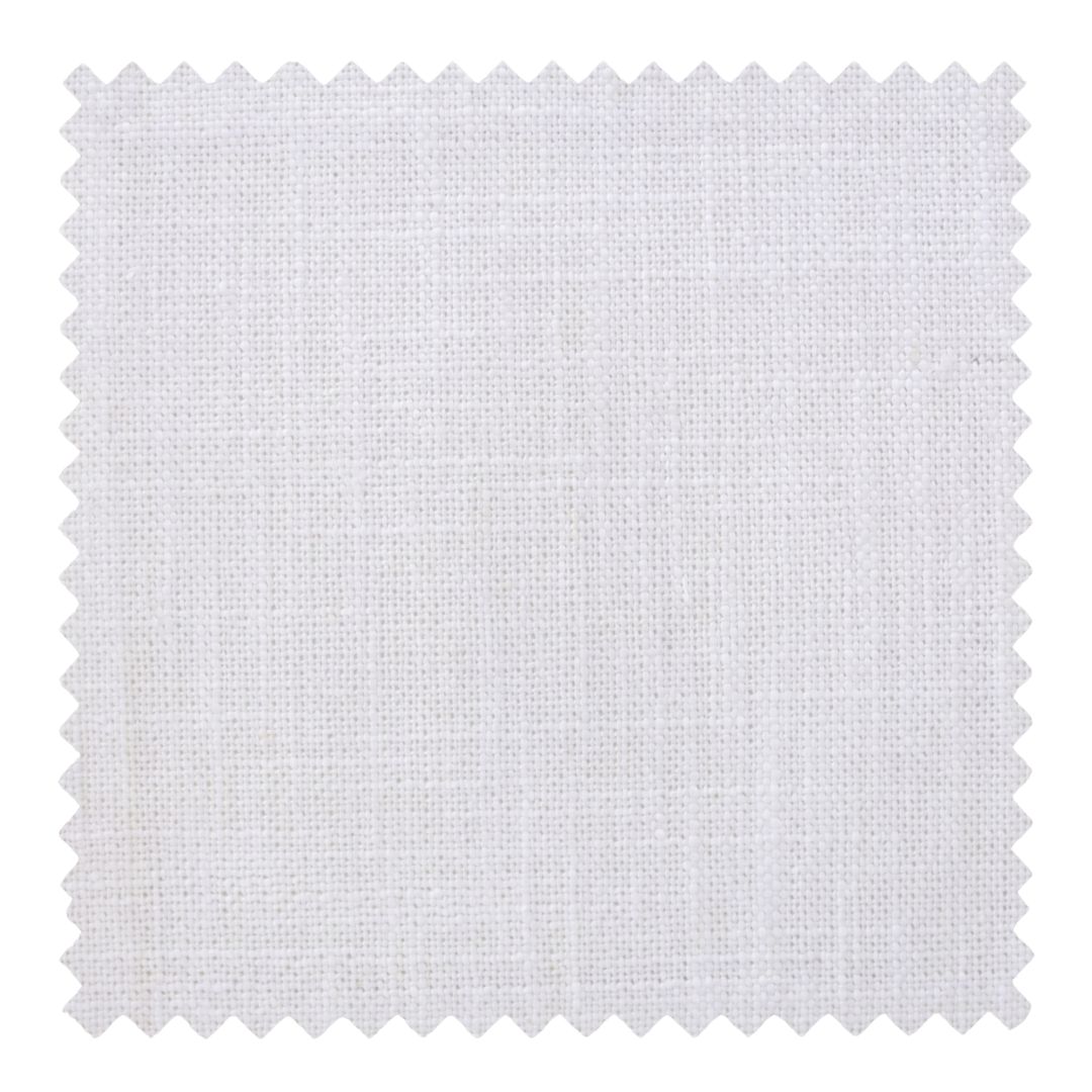 Chalk crisp white semi-sheer fabric swatch from the Cove collection by Thoa Home with a smooth, refined finish.