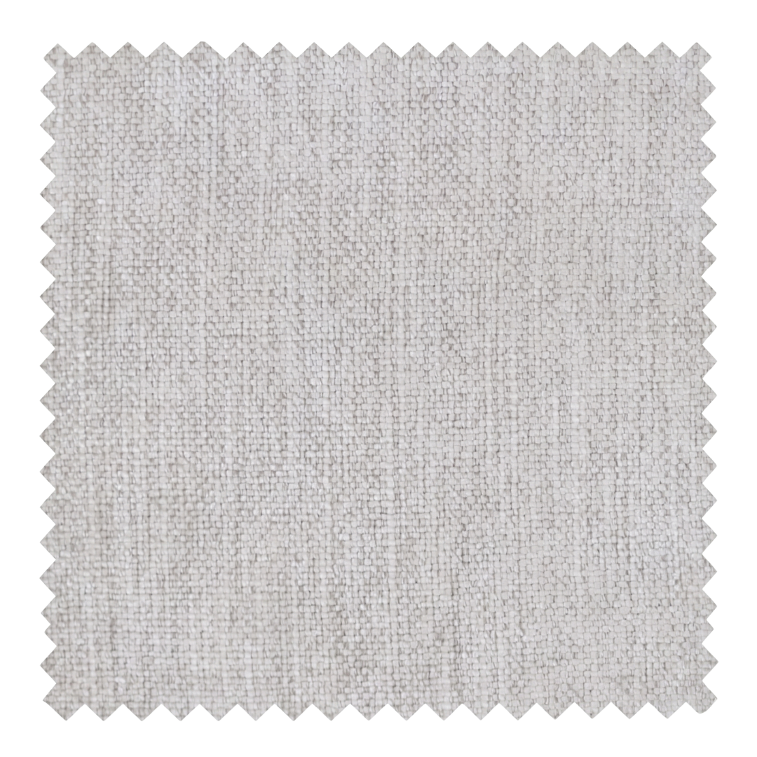 Moonstone crisp pale grey fabric swatch from the Lune collection by Thoa Home featuring a dense, pebbled texture.
