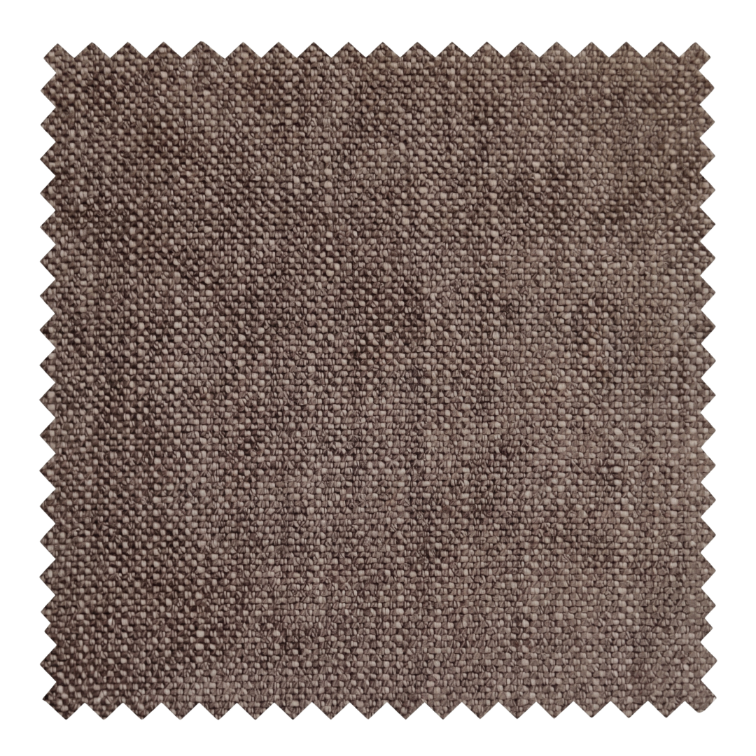 Umber rich espresso brown fabric swatch from the Lune collection by Thoa Home featuring a dense, pebbled texture.