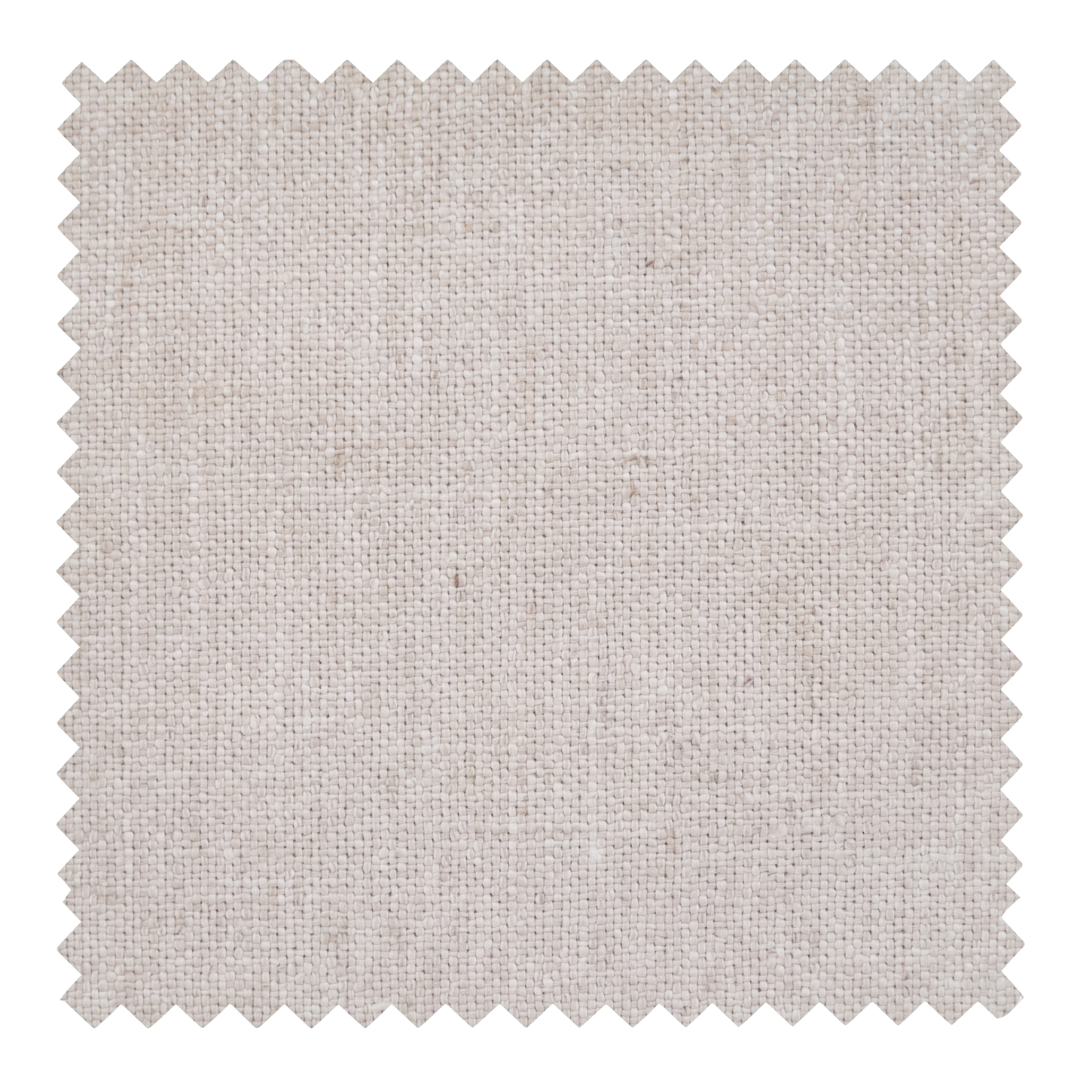 Canvas unbleached light beige cotton blend fabric swatch from the Nest collection by Thoa Home featuring a matte plain weave.