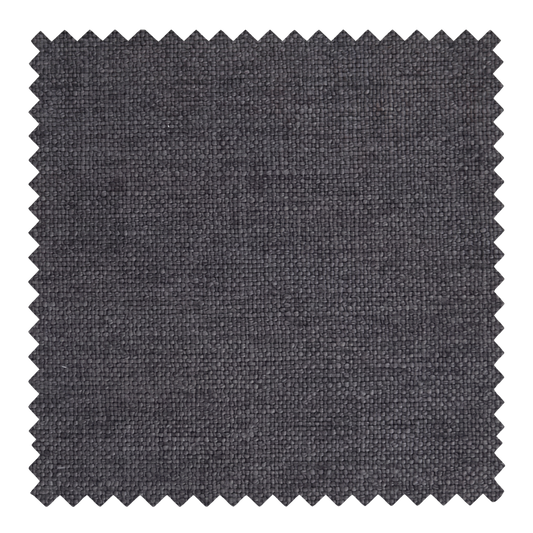 Charcoal smoky black cotton blend fabric swatch from the Nest collection by Thoa Home featuring a matte plain weave.