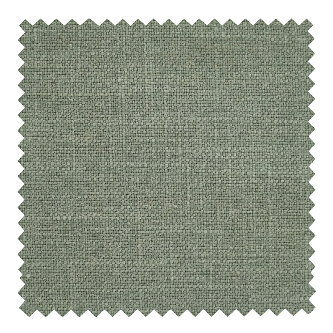 Meadow moss green cotton blend fabric swatch from the Nest collection by Thoa Home featuring a matte plain weave.