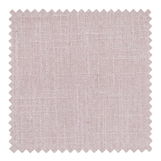Petal pale blush pink cotton blend fabric swatch from the Nest collection by Thoa Home featuring a matte plain weave.