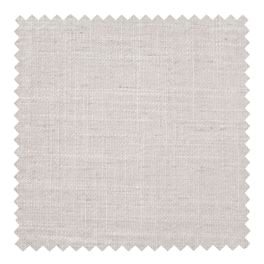 Ecru warm ivory linen blend fabric swatch from the Reve collection by Thoa Home with a micro-textured surface.