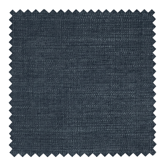Harbor steel blue linen blend fabric swatch from the Reve collection by Thoa Home with a micro-textured surface.