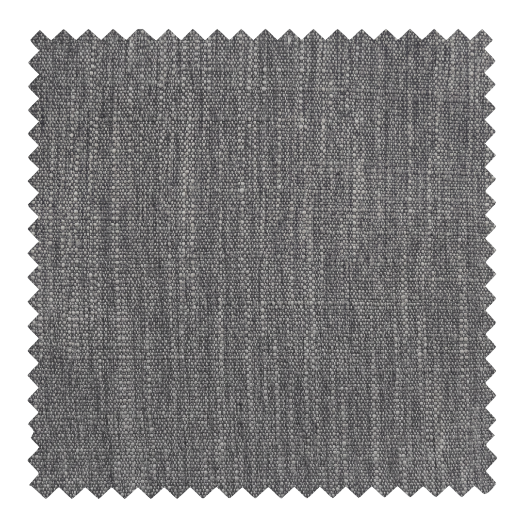 Haze deep slate grey linen blend fabric swatch from the Reve collection by Thoa Home with a micro-textured surface.
