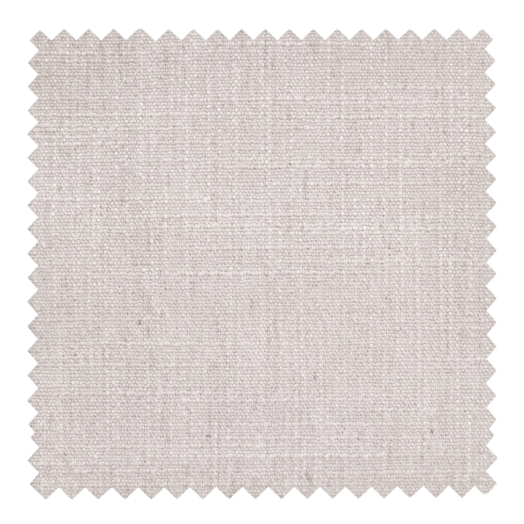 Oat pale oatmeal linen blend fabric swatch from the Reve collection by Thoa Home with a micro-textured surface.