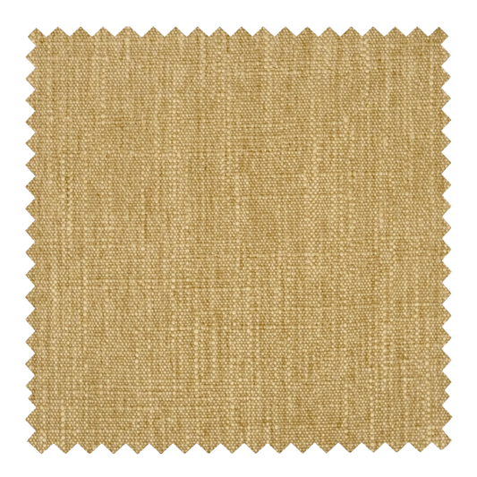 Ochre mustard gold linen blend fabric swatch from the Reve collection by Thoa Home with a micro-textured surface.
