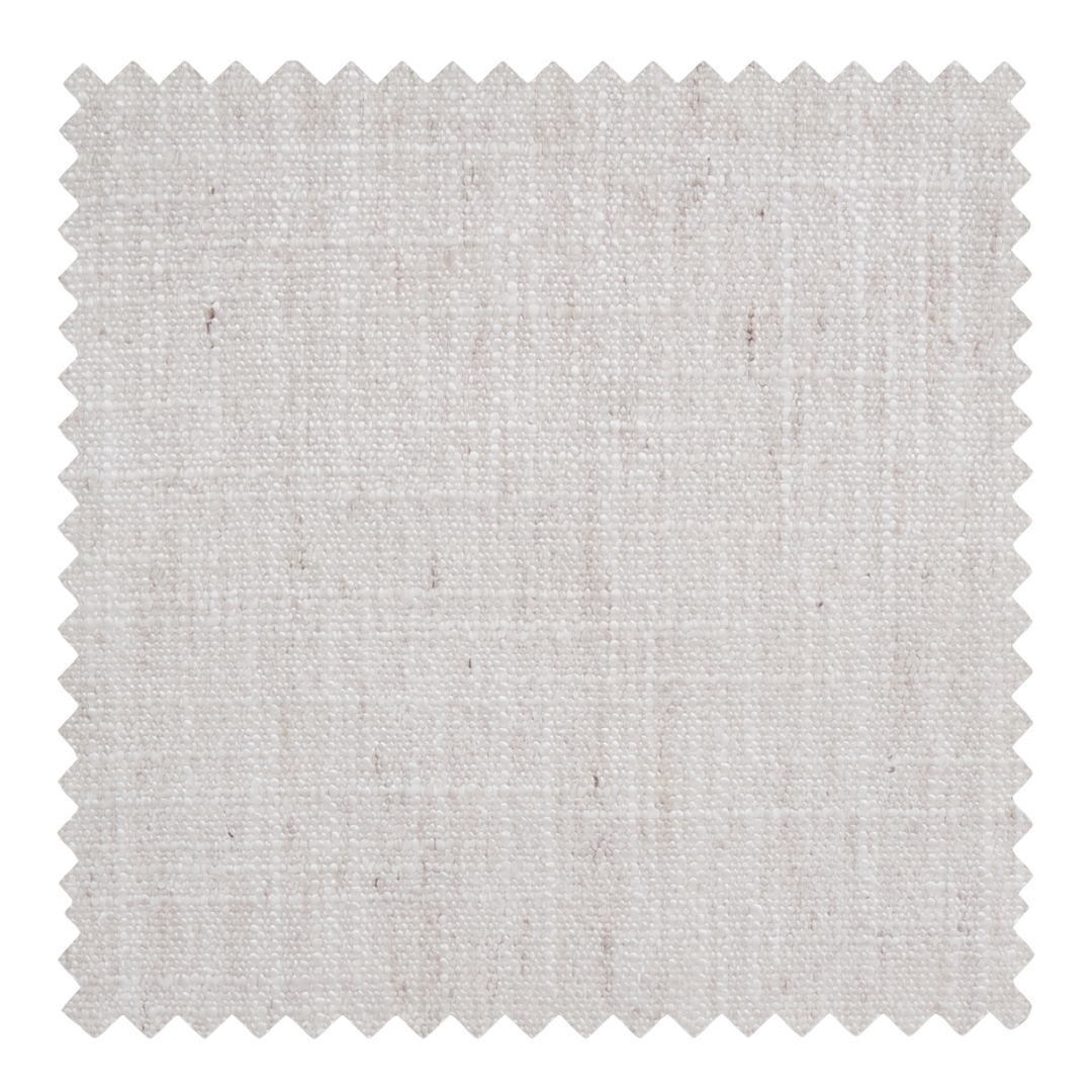Parchment light-struck cream linen blend fabric swatch from the Reve collection by Thoa Home with a micro-textured surface.