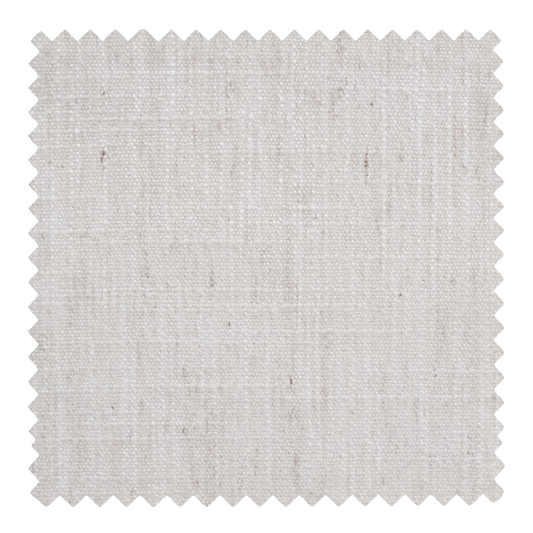 Parchment light-struck cream linen blend fabric swatch from the Reve collection by Thoa Home with a micro-textured surface.