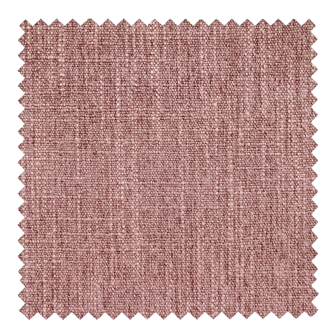 Rose dusty clay rose linen blend fabric swatch from the Reve collection by Thoa Home with a micro-textured surface.