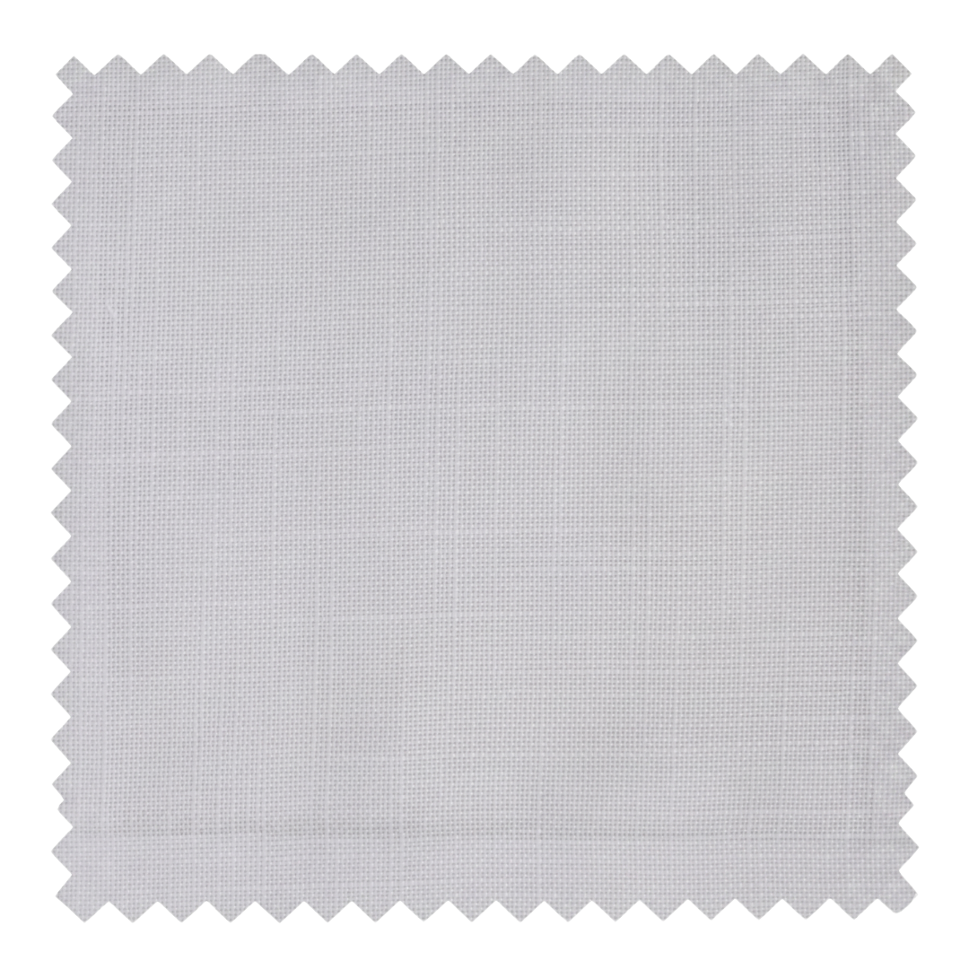 Dove light grey fine weave fabric swatch from the Vale collection by Thoa Home with a smooth, fluid surface.