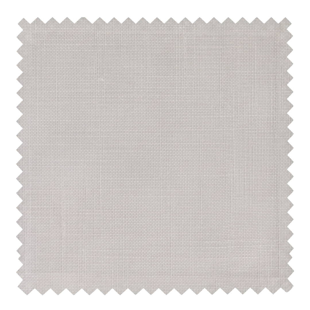 Greige warm sand-grey fine weave fabric swatch from the Vale collection by Thoa Home with a smooth, fluid surface.