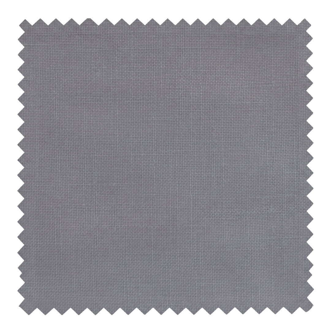 Pebble slate grey fine weave fabric swatch from the Vale collection by Thoa Home with a smooth, fluid surface.